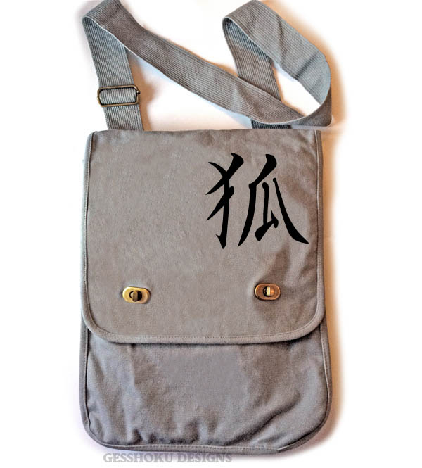 Kitsune Kanji Field Bag - Smoke Grey
