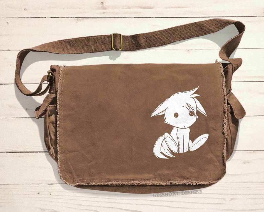 Plush Kitsune Messenger Bag - Brown