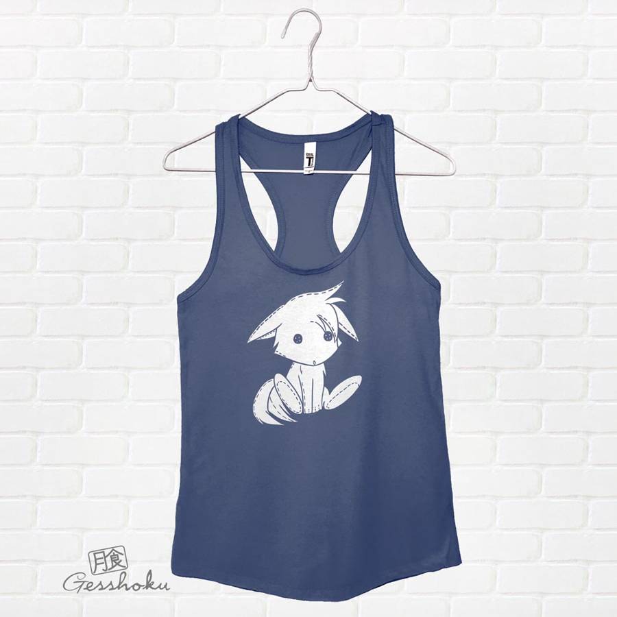 Plush Kitsune Flowy Tank Top - Indigo Blue