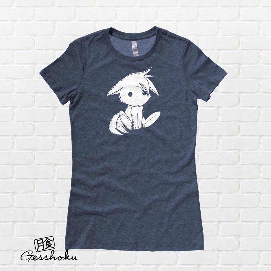 Plush Kitsune Ladies T-shirt - Heather Navy