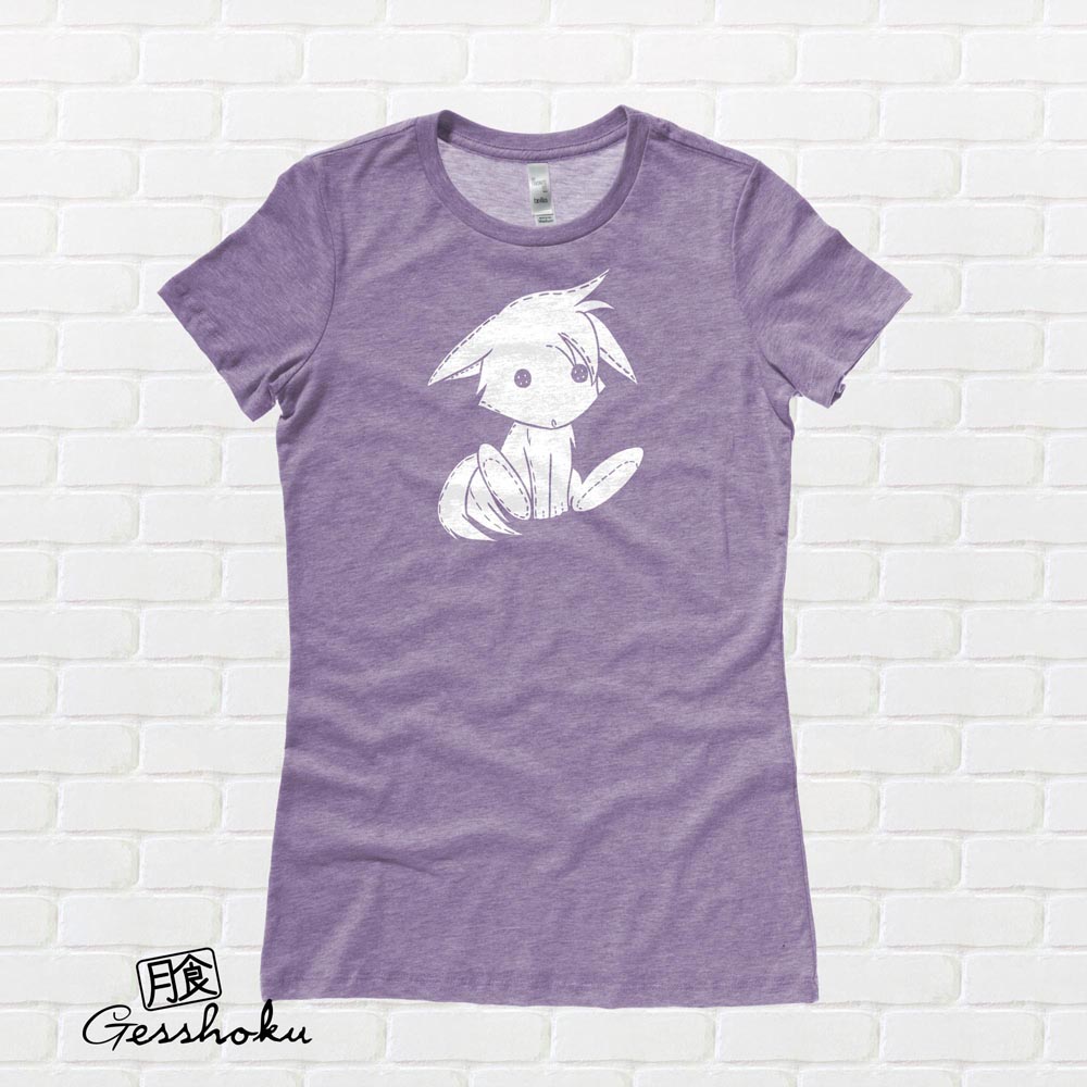 Plush Kitsune Ladies T-shirt - Heather Purple