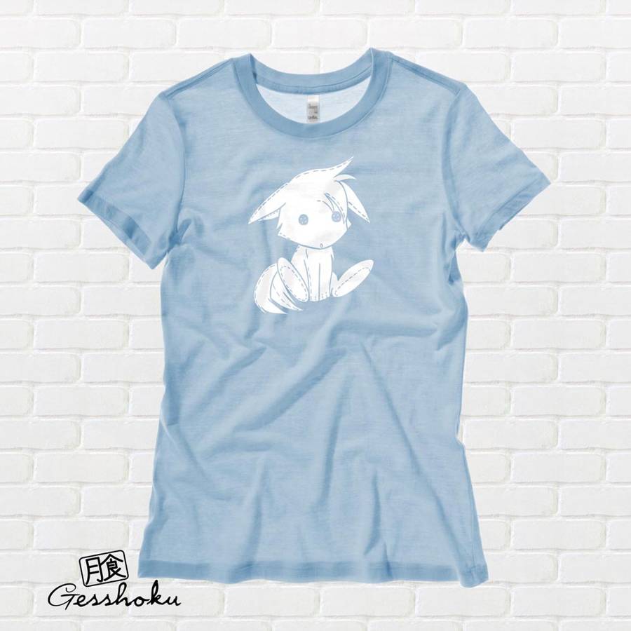 Plush Kitsune Ladies T-shirt - Light Blue