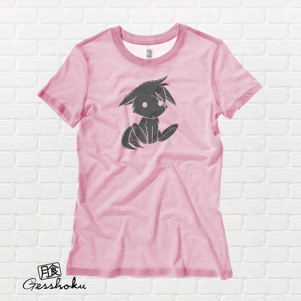 Plush Kitsune Ladies T-shirt - Light Pink