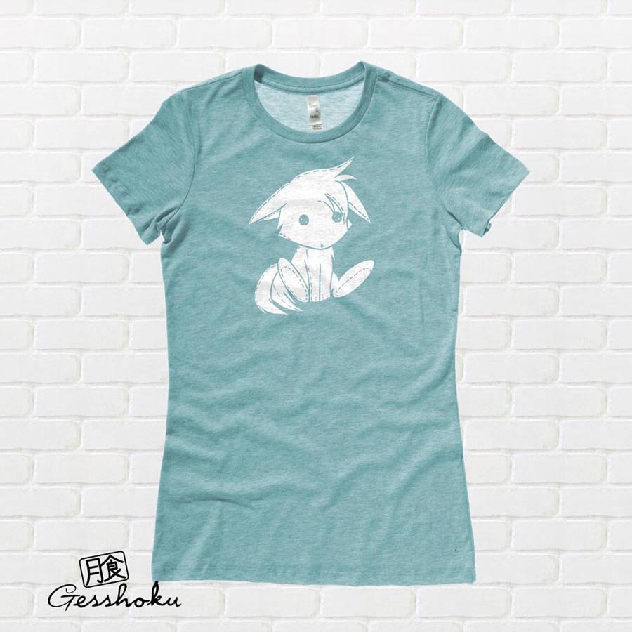 Plush Kitsune Ladies T-shirt - Seafoam