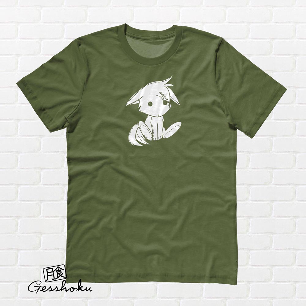 Plush Kitsune T-shirt - Olive Green