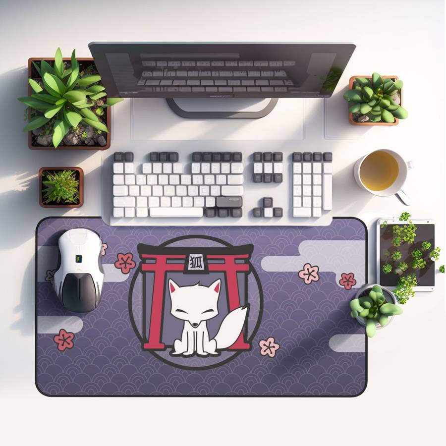 Kitsune Shrine Desk Mat -