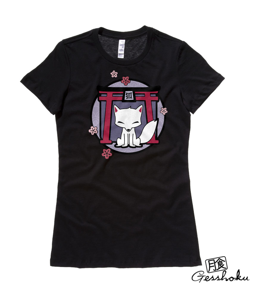 Kitsune Shrine Ladies T-shirt - Black