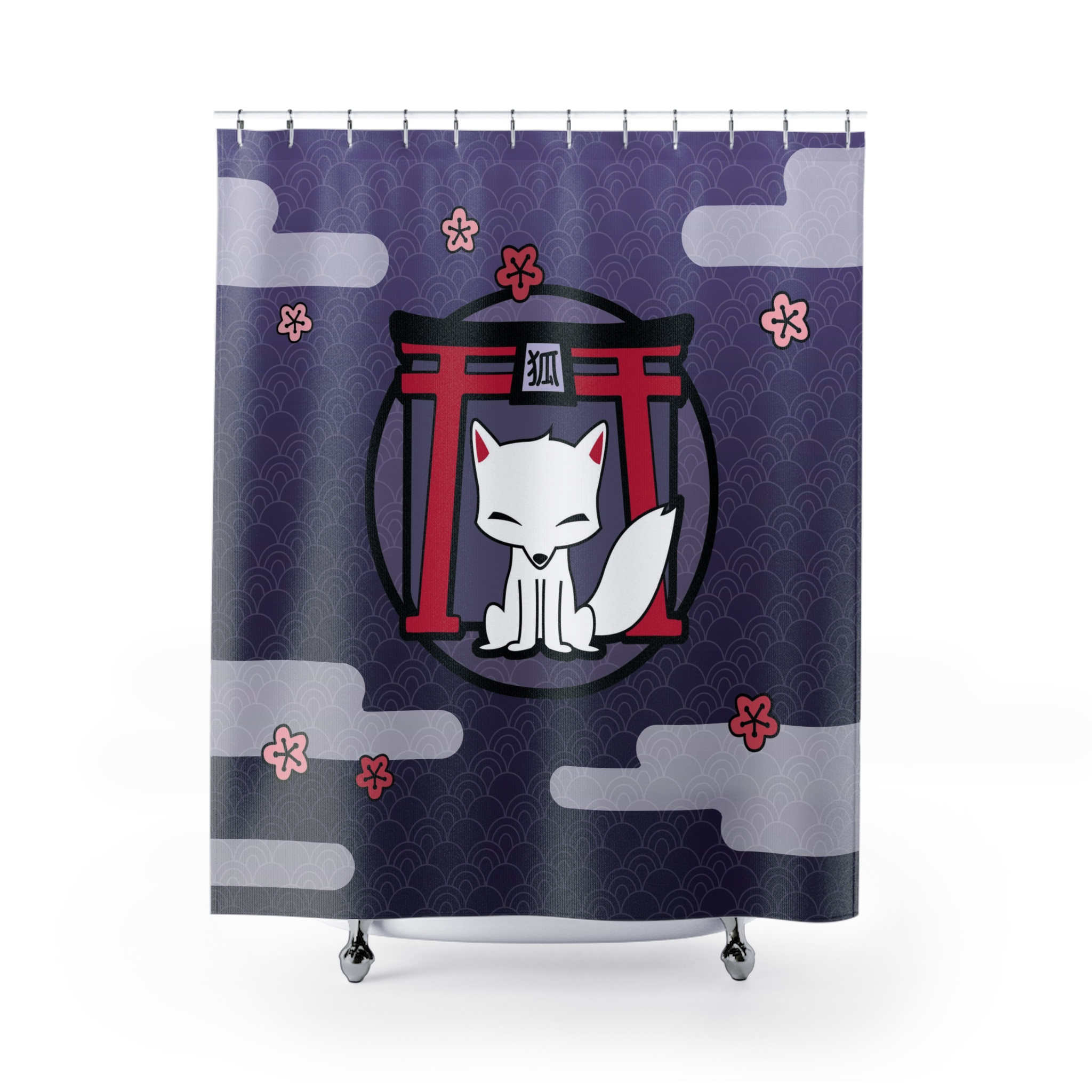 Kitsune Shrine Shower Curtain -