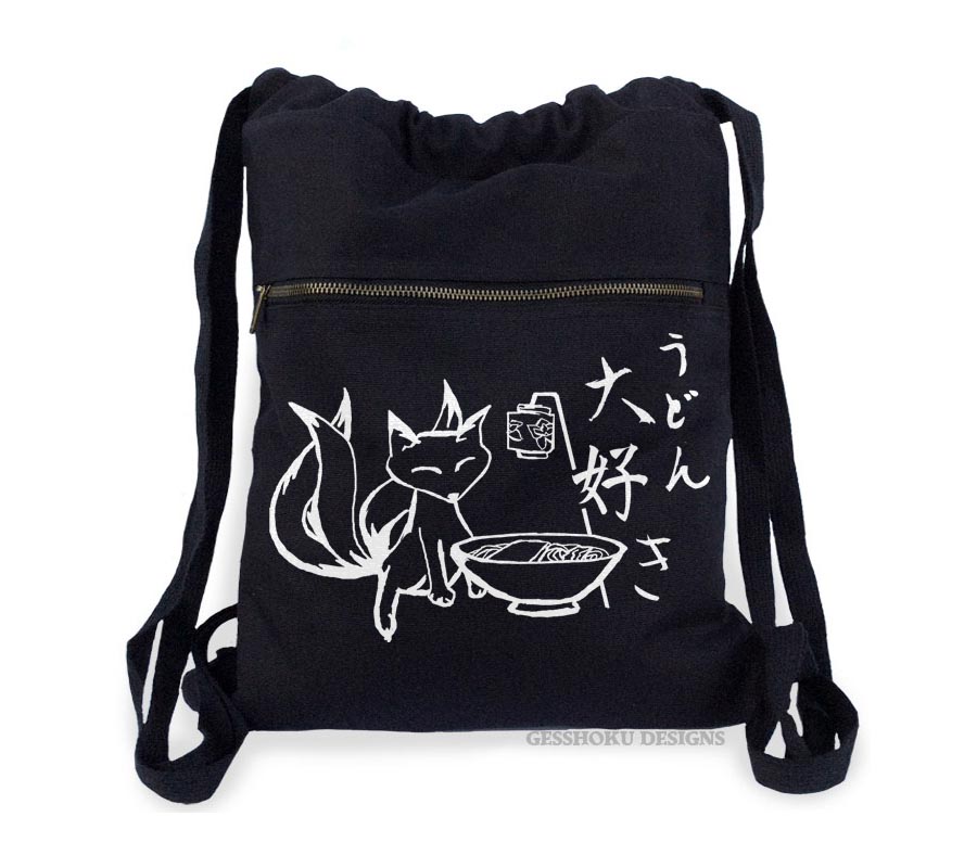 Kitsune Udon Cinch Backpack - Black