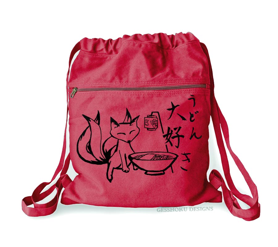 Kitsune Udon Cinch Backpack - Red