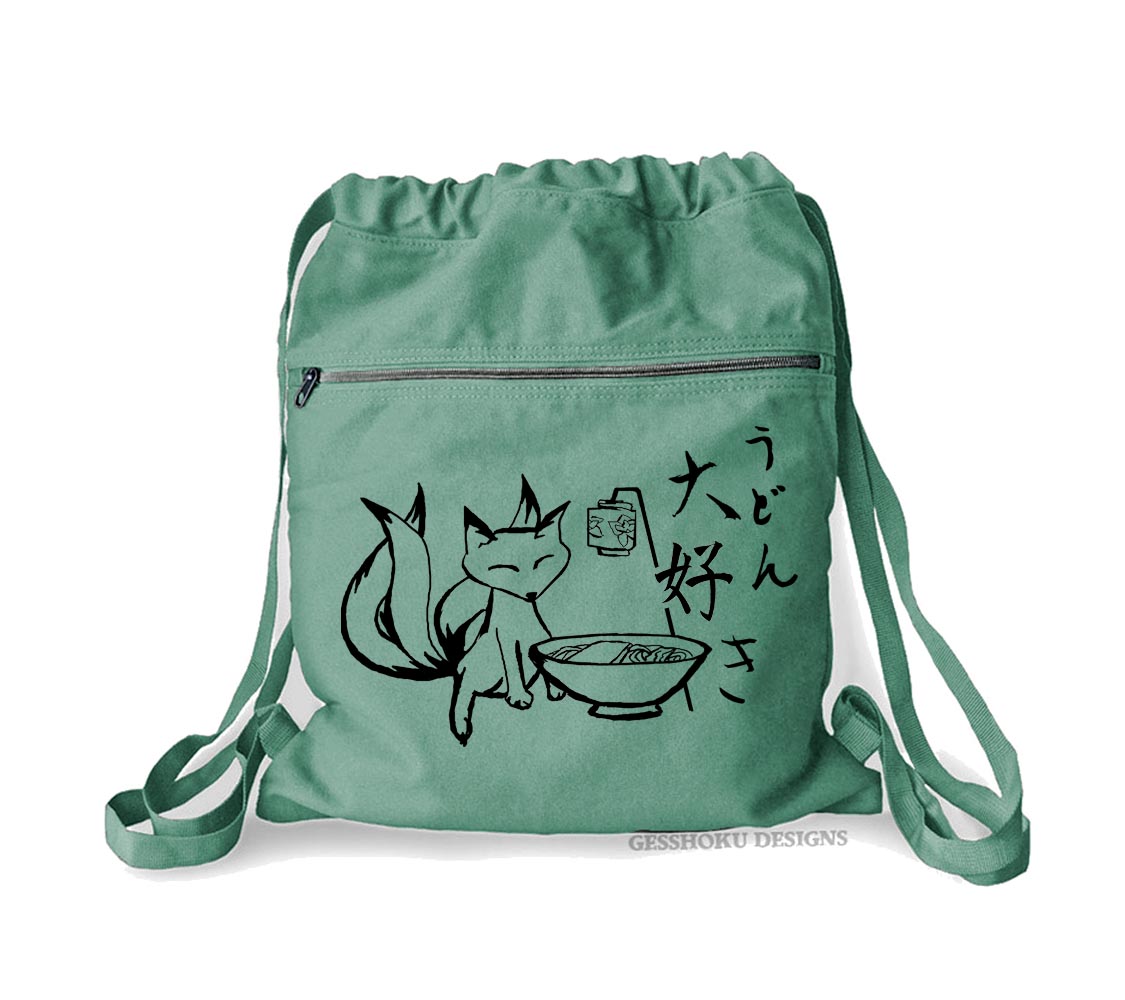 Kitsune Udon Cinch Backpack - Seafoam