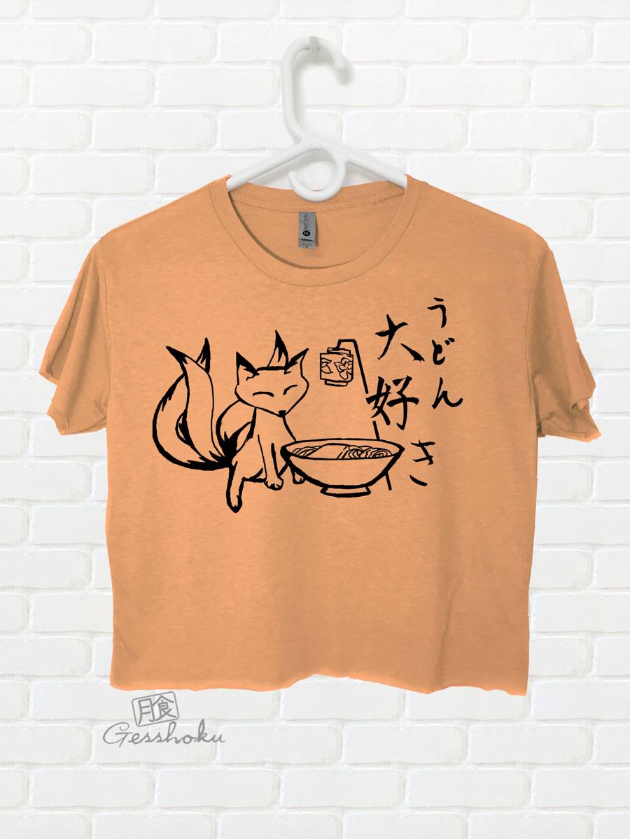 Kitsune Udon Crop Top T-shirt - Gold