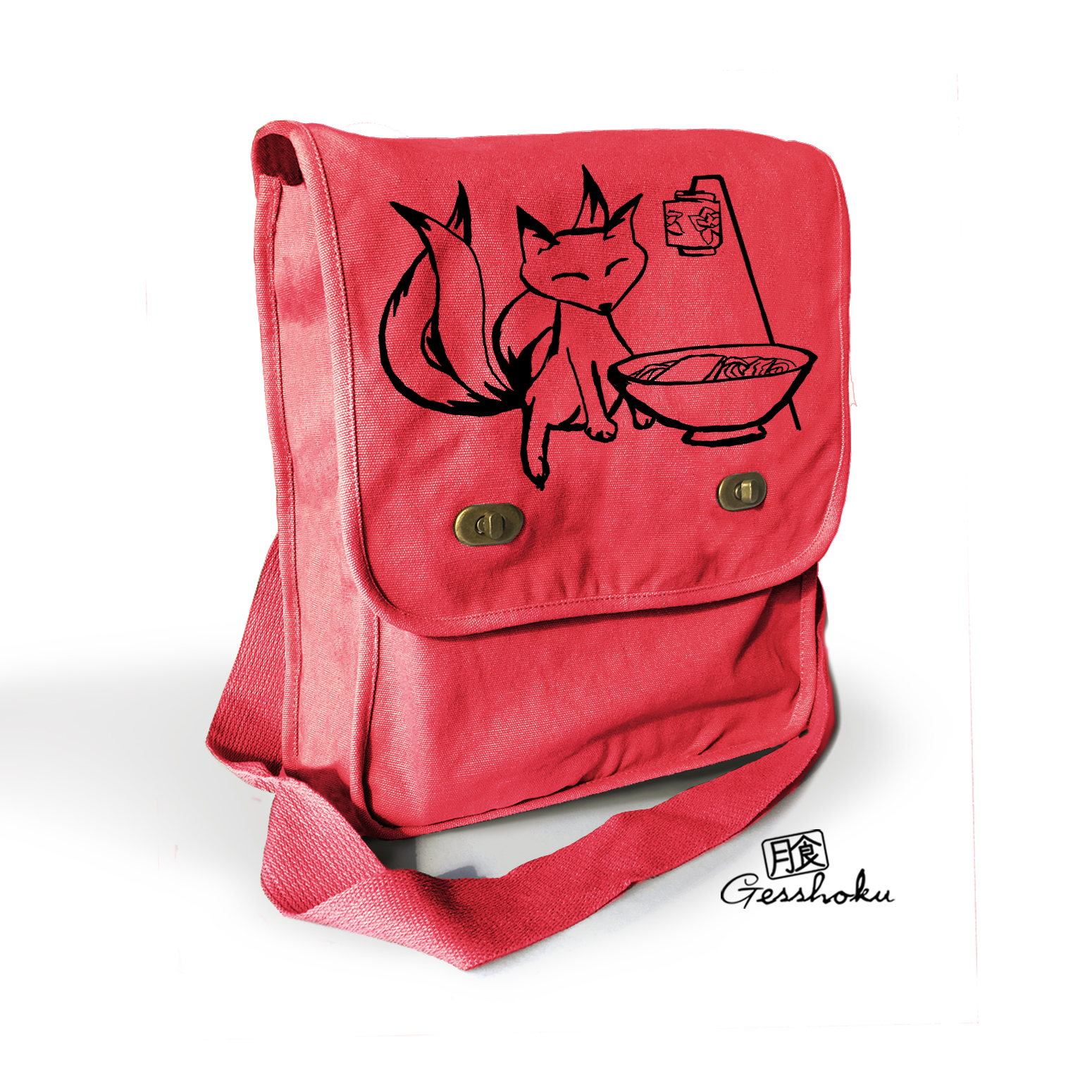 Kitsune Udon Field Bag - Red