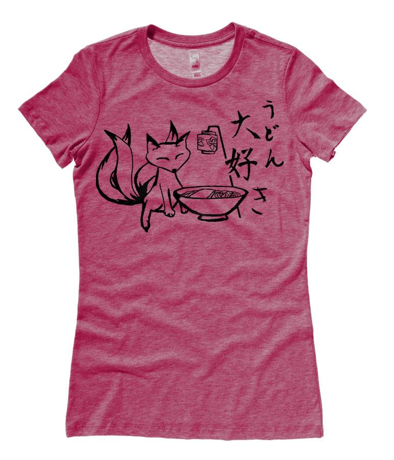 Kitsune Udon Ladies T-shirt - Heather Raspberry