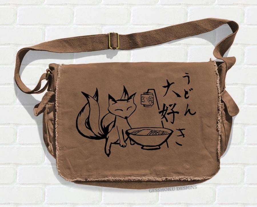 Kitsune Udon Messenger Bag - Brown