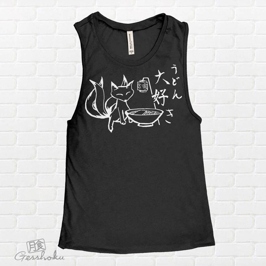 Kitsune Udon Sleeveless Tank Top - Black