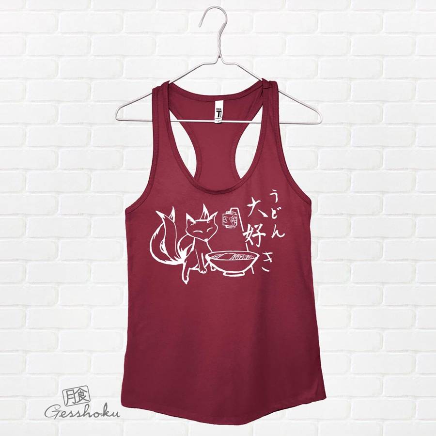 Kitsune Udon Flowy Tank Top - Maroon