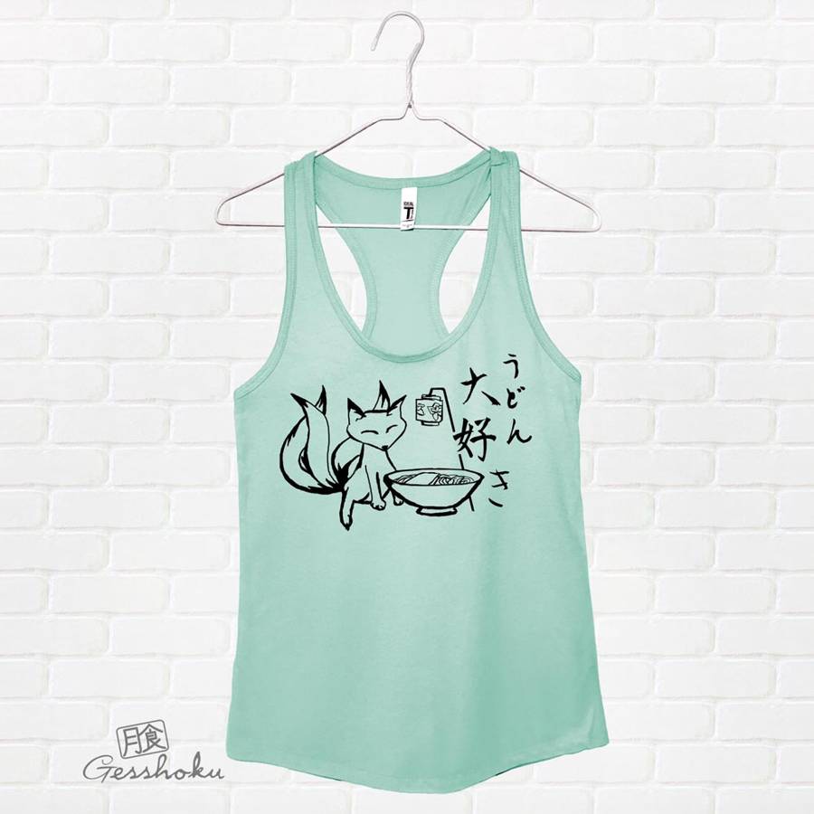 Kitsune Udon Flowy Tank Top - Mint