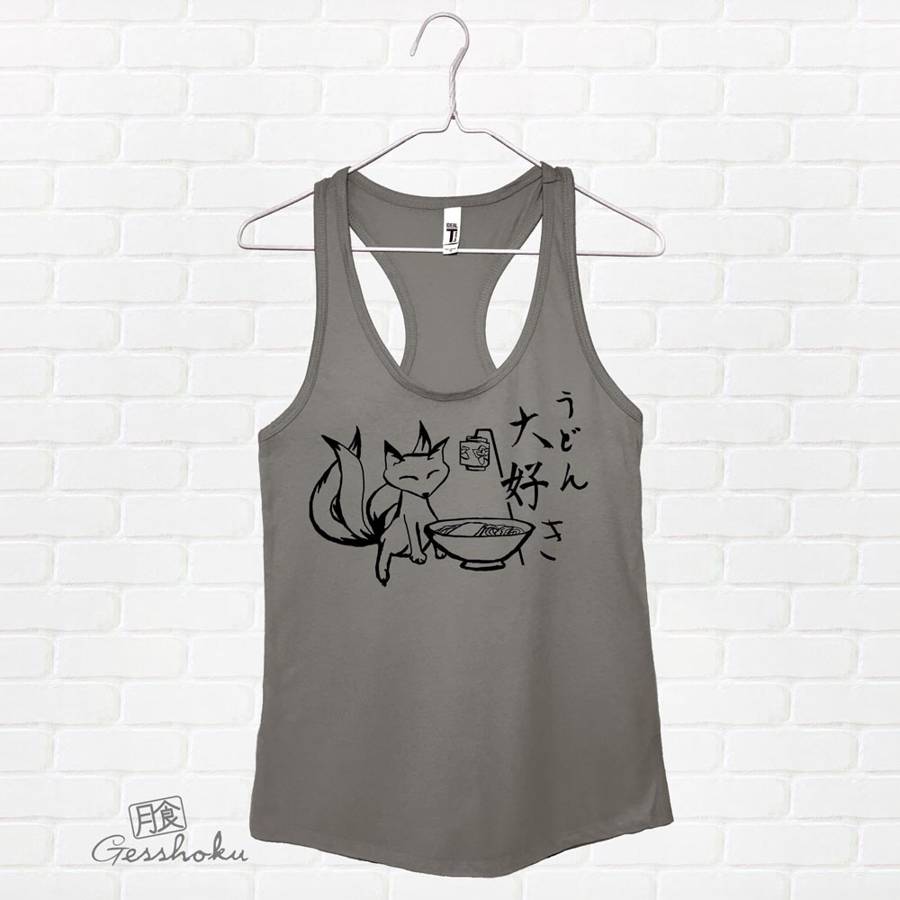 Kitsune Udon Flowy Tank Top - Charcoal Grey