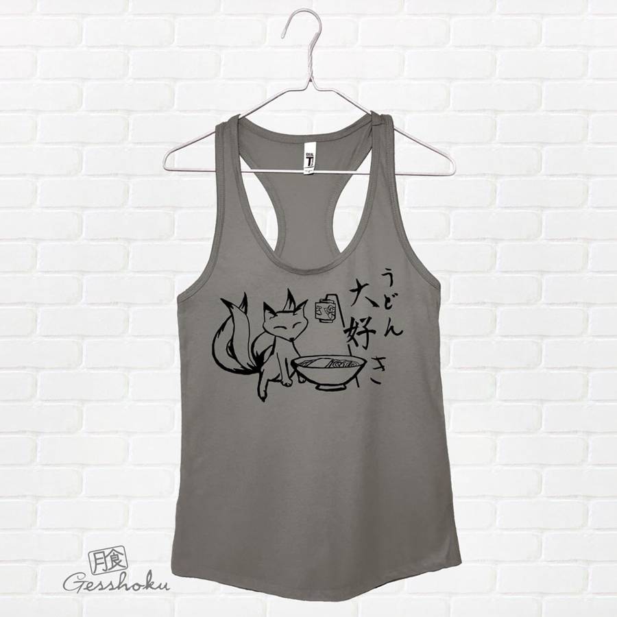 Kitsune Udon Flowy Tank Top - Charcoal Grey