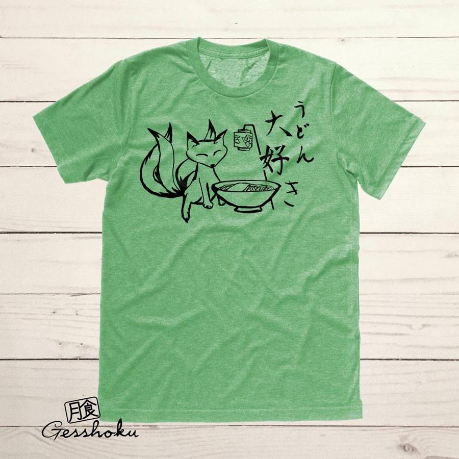 Kitsune Udon T-shirt - Heather Green