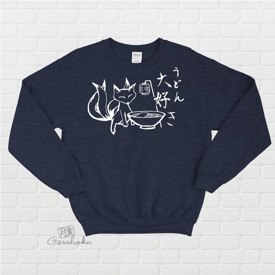 Kitsune Udon Crewneck Sweatshirt - Heather Navy