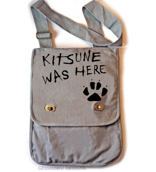 Kitsune Was Here Field Bag - Smoke Grey