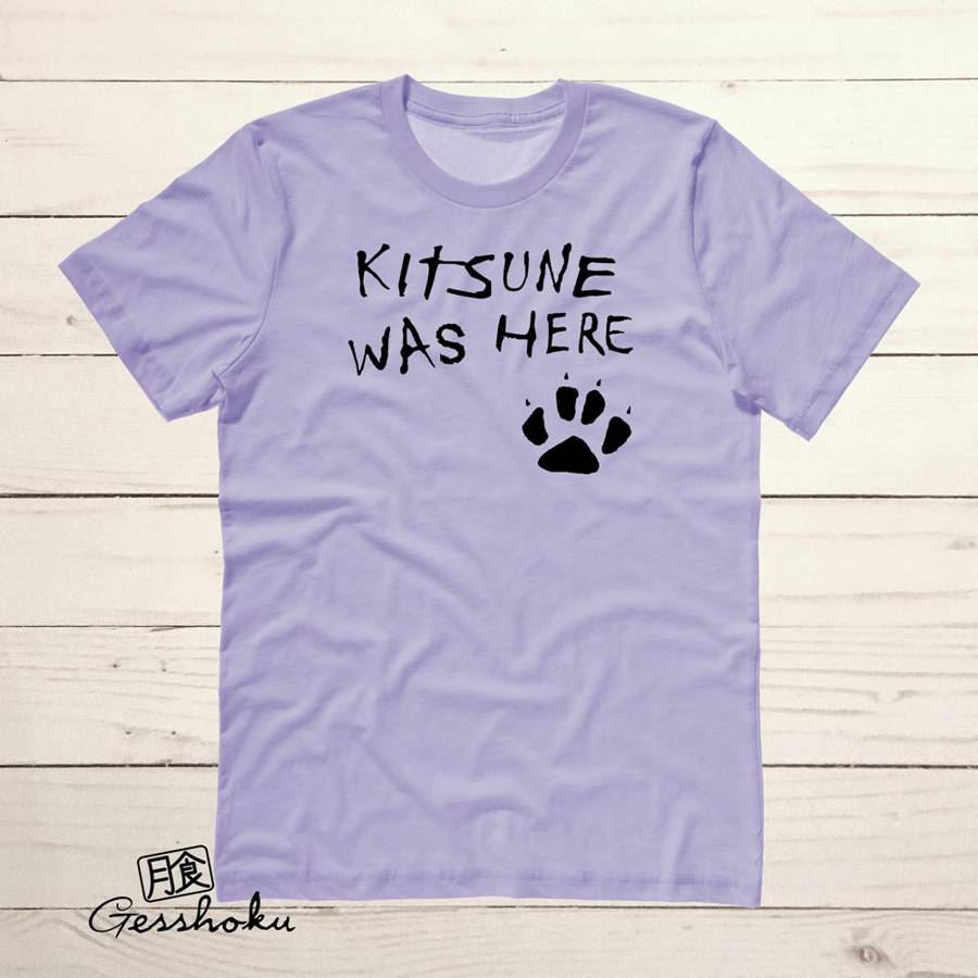 Kitsune Was Here T-shirt - Violet