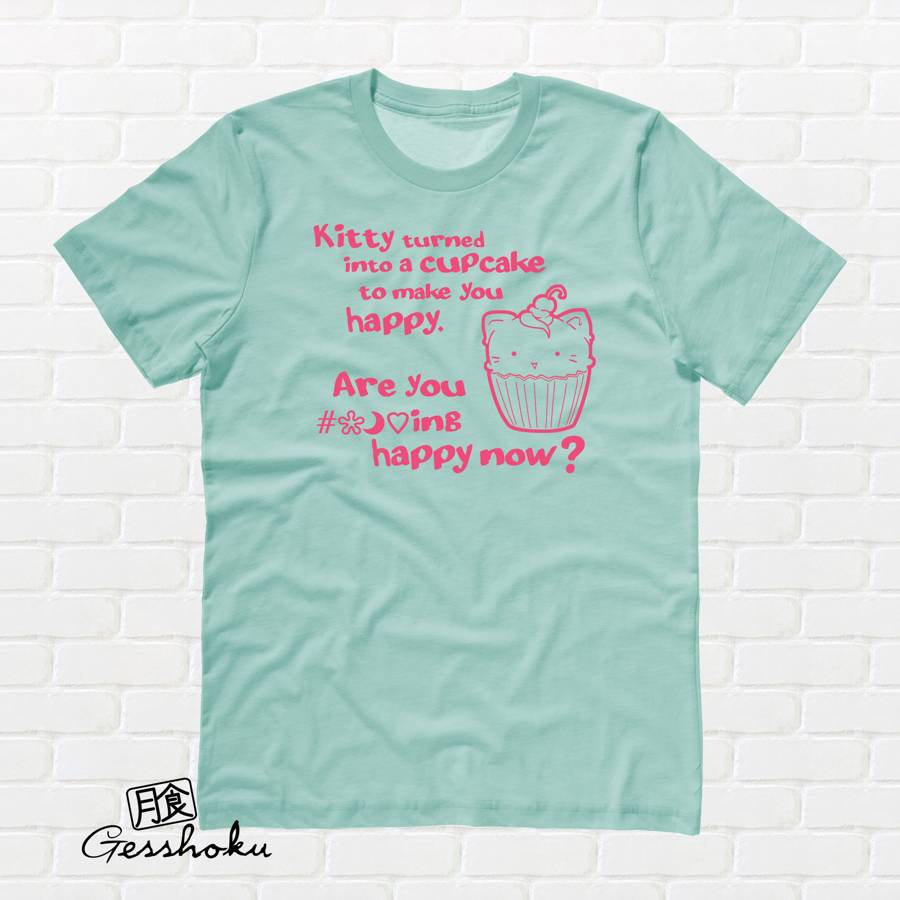 Kitty Turned into a Cupcake T-shirt - Mint