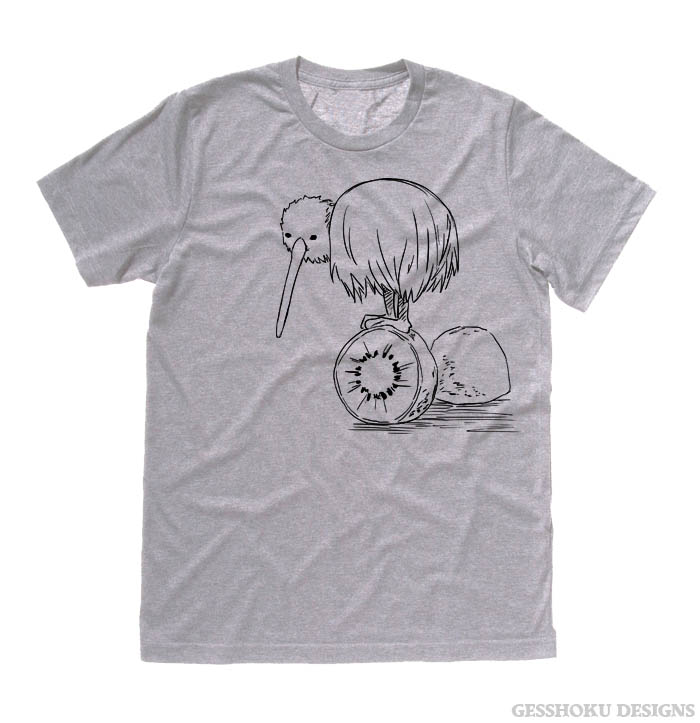 Fruity Kiwi Bird T-shirt - Light Grey