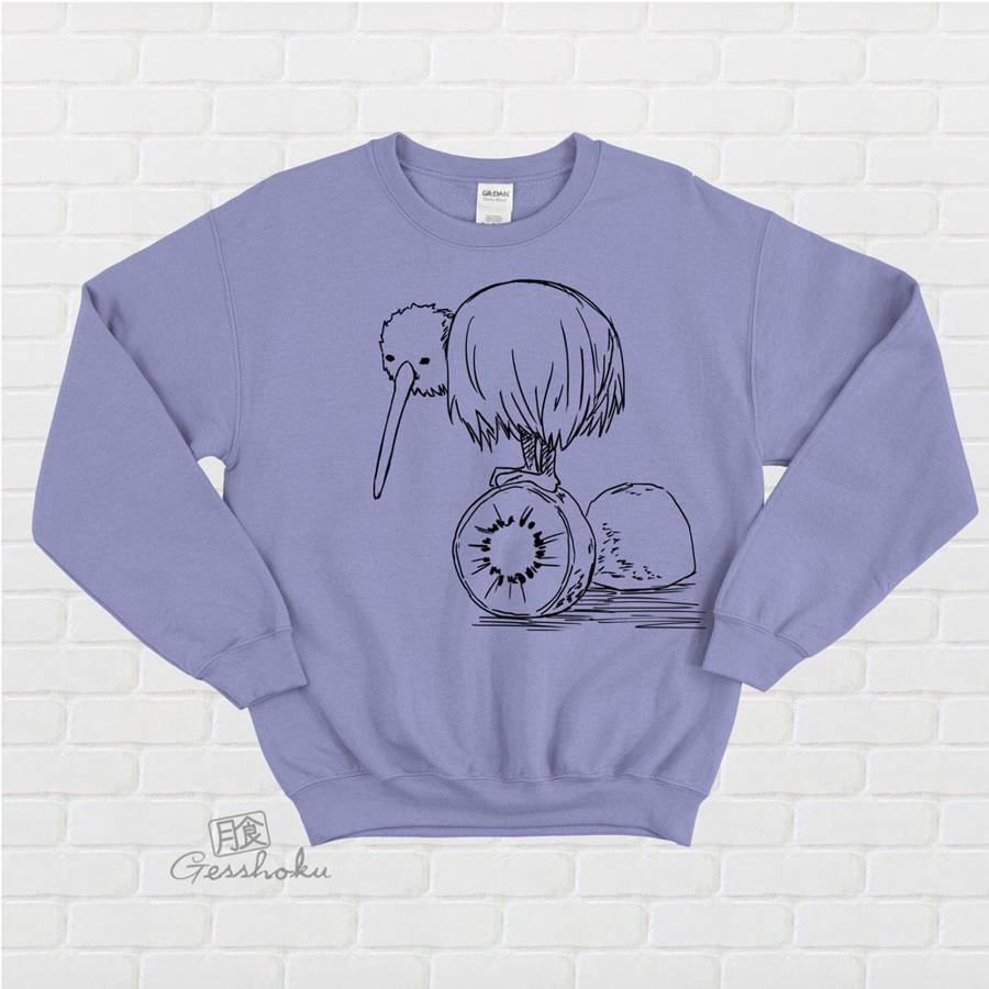 Fruity Kiwi Bird Crewneck Sweatshirt - Violet