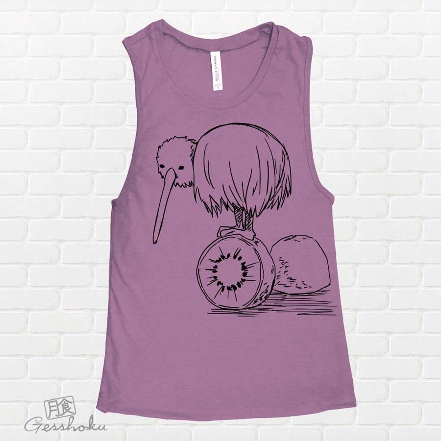 Fruity Kiwi Bird Sleeveless Top - Purple