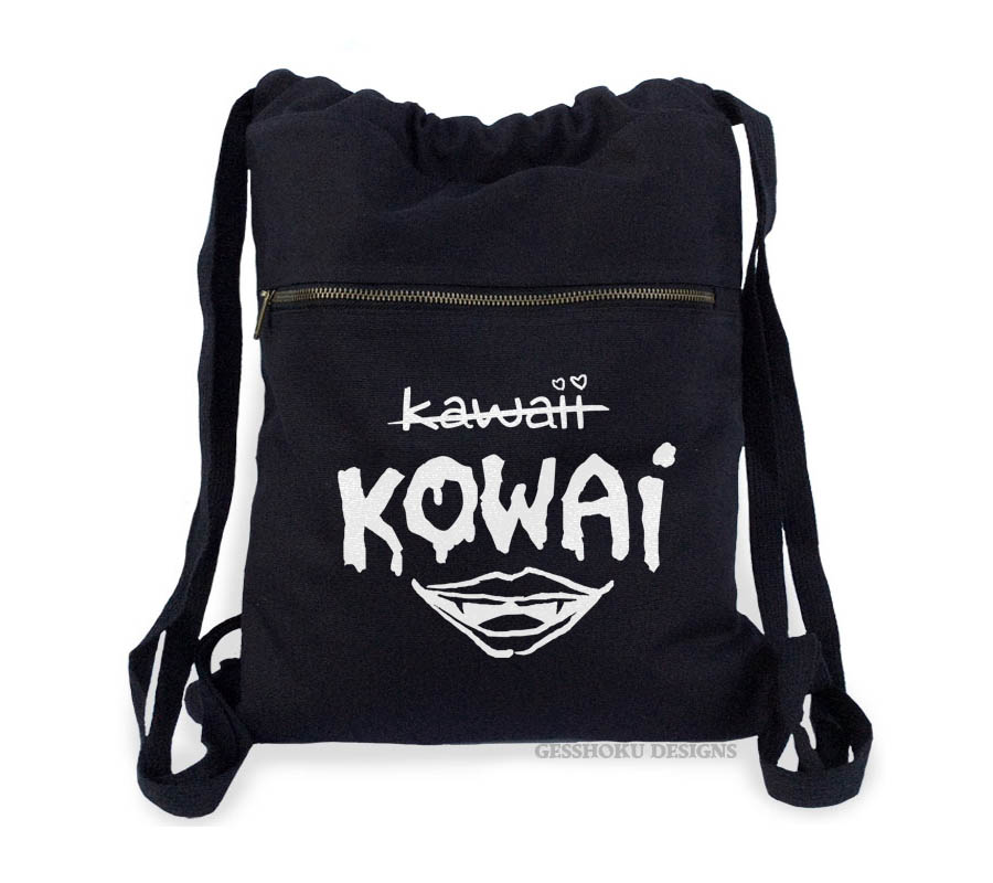 KOWAI Not Kawaii Cinch Backpack - Black