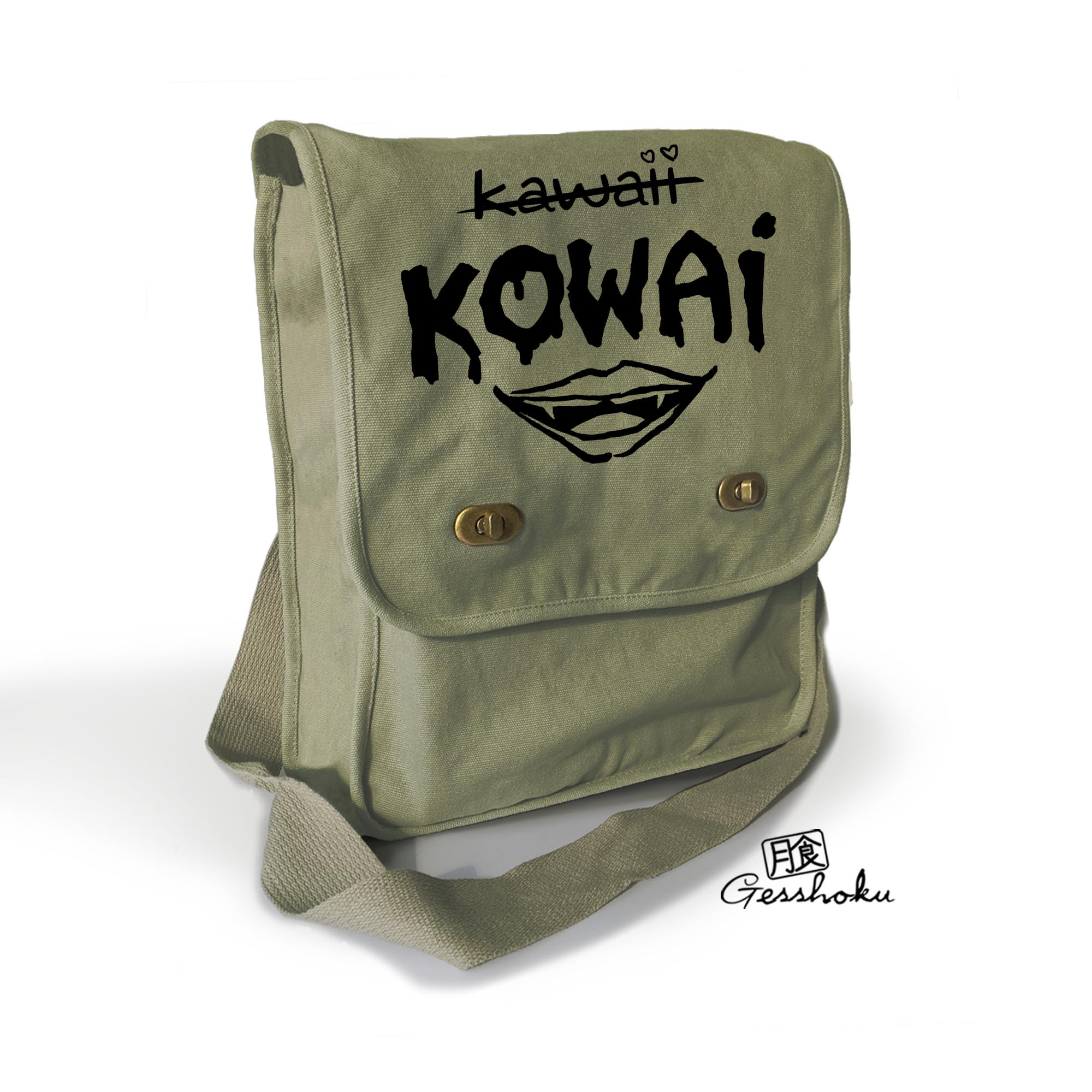 KOWAI not Kawaii Field Bag - Khaki Green