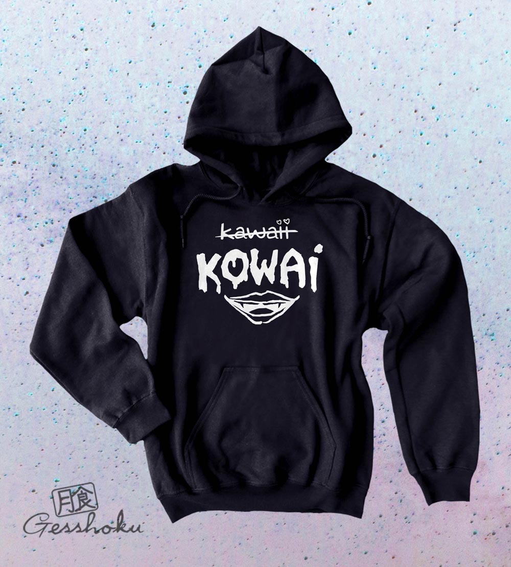 KOWAI not Kawaii Pullover Hoodie - Black