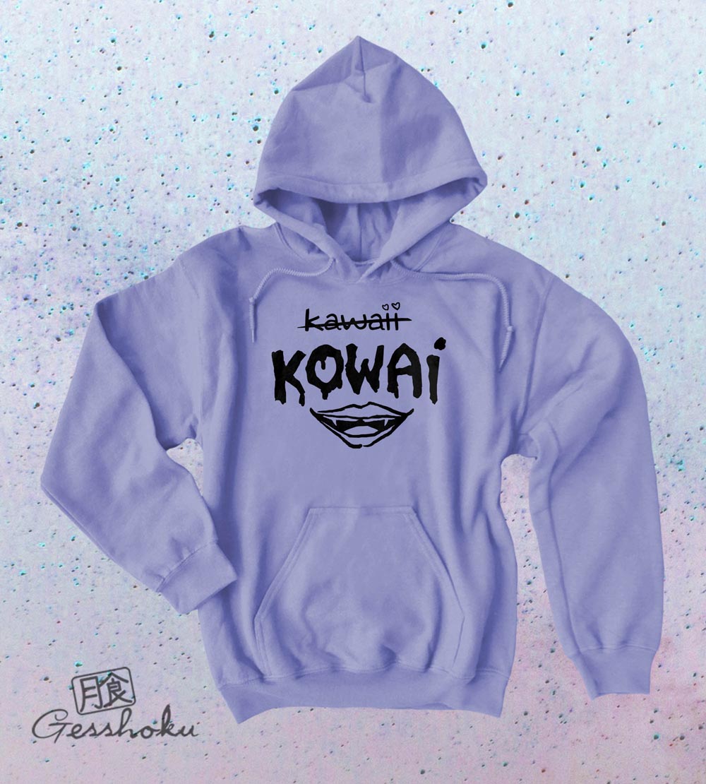 KOWAI not Kawaii Pullover Hoodie - Violet