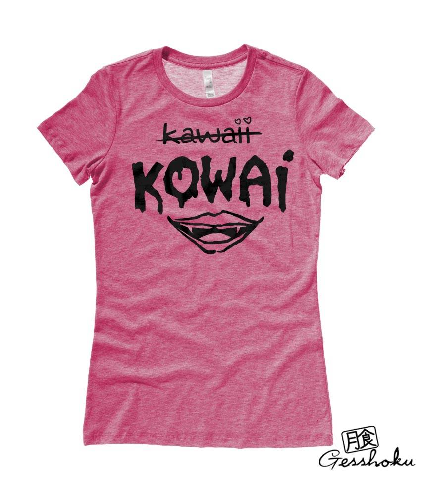 KOWAI not Kawaii Ladies T-shirt - Heather Raspberry