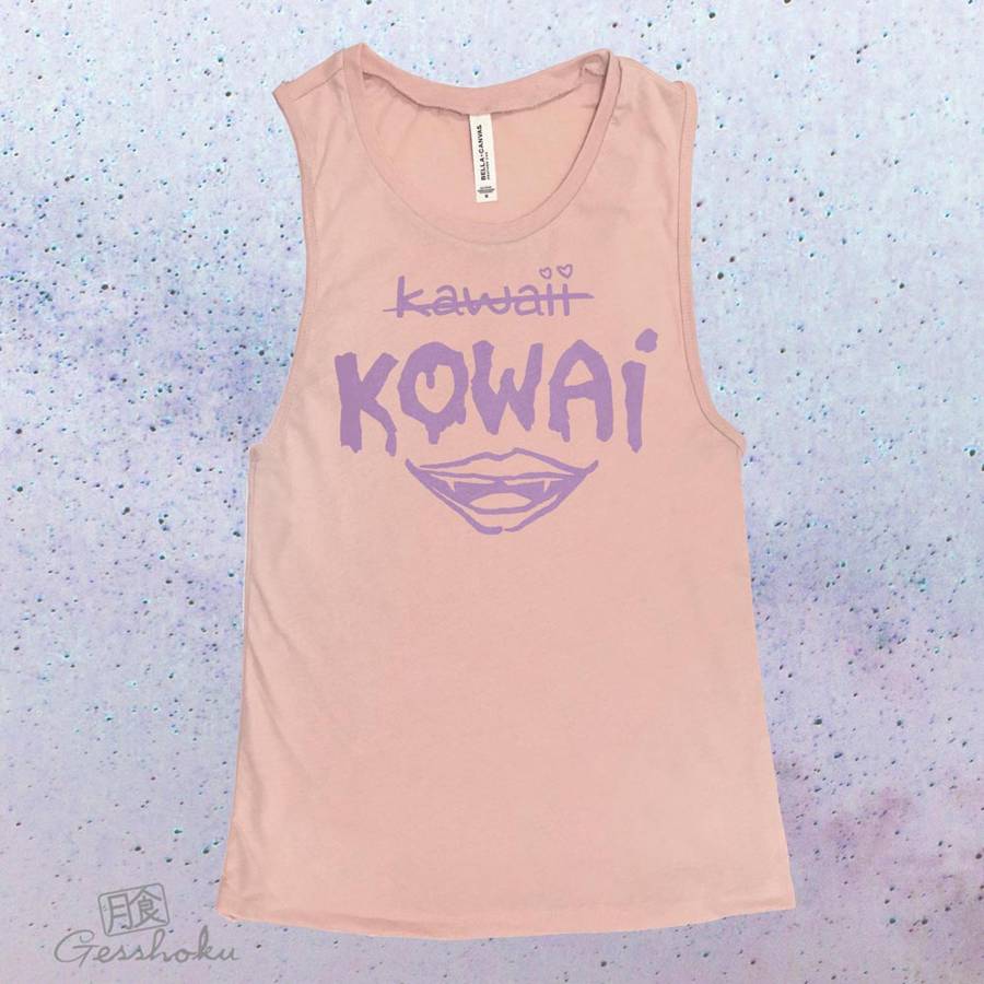 KOWAI not Kawaii Sleeveless Top - Rose Gold