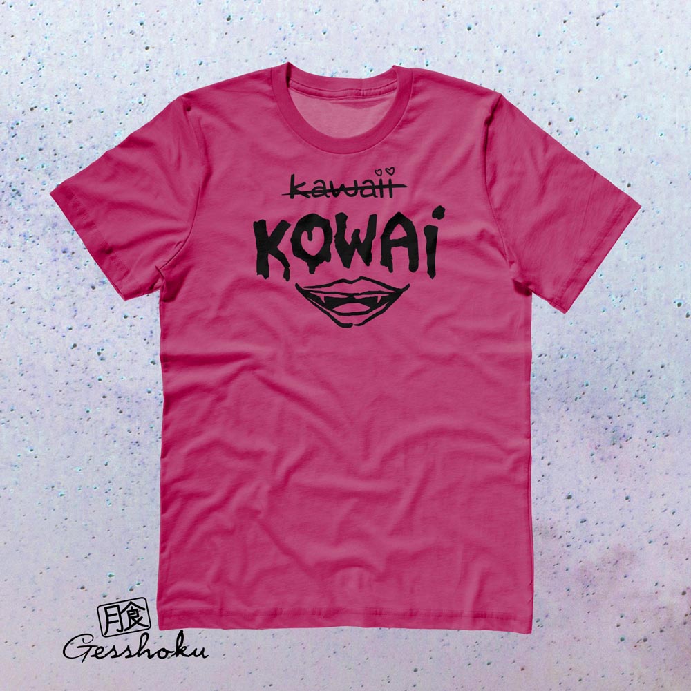 KOWAI not Kawaii T-shirt - Hot Pink