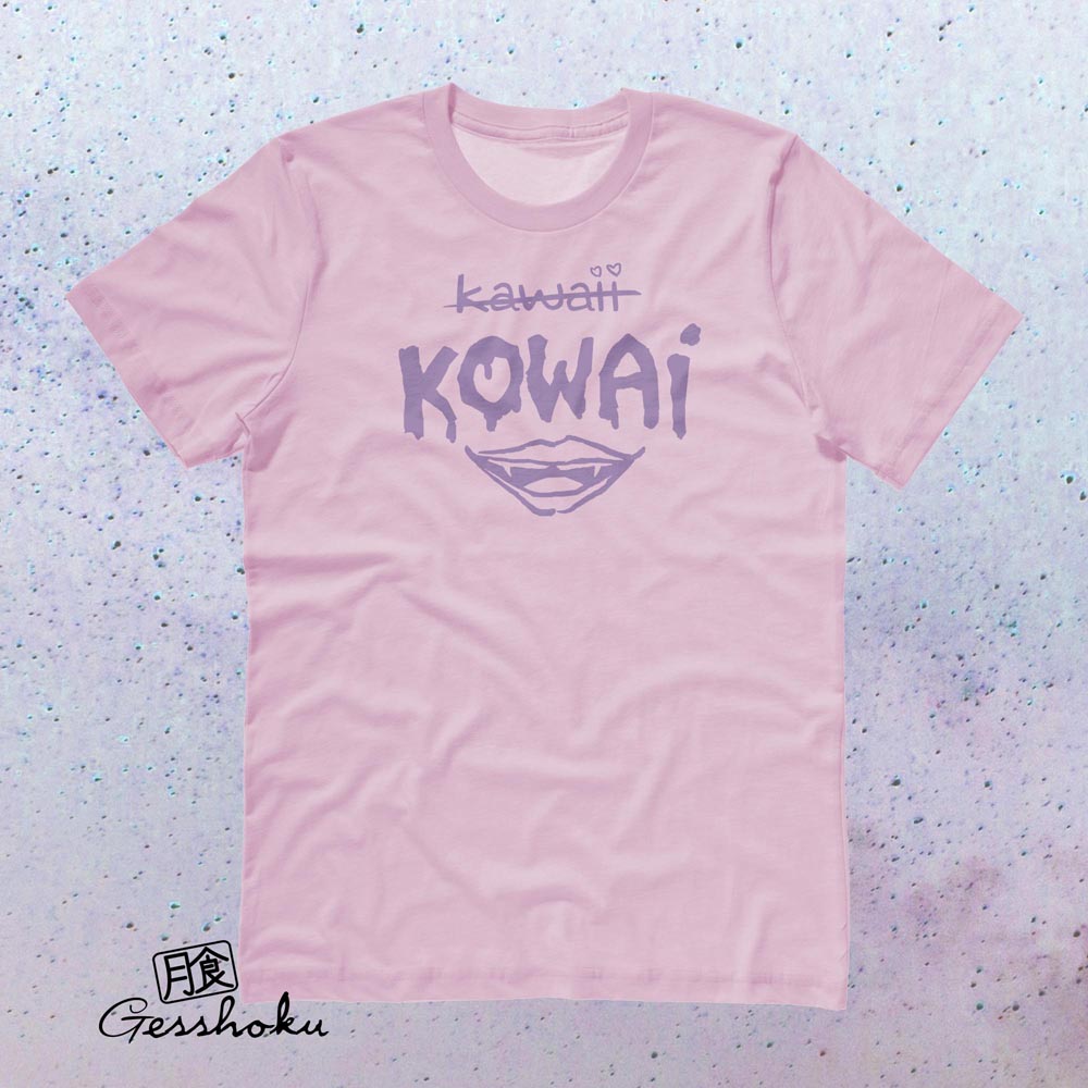 KOWAI not Kawaii T-shirt - Light Pink