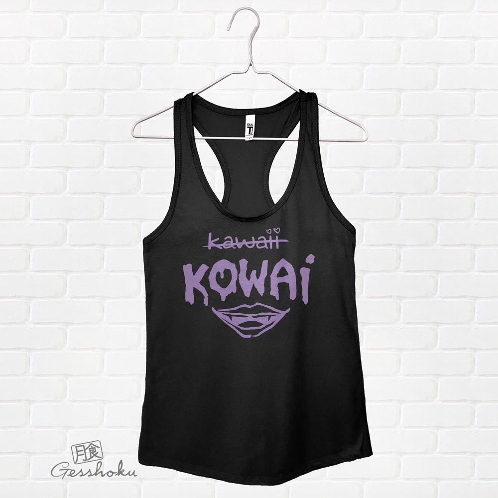 KOWAI Not Kawaii Flowy Tank Top - Purple/Black