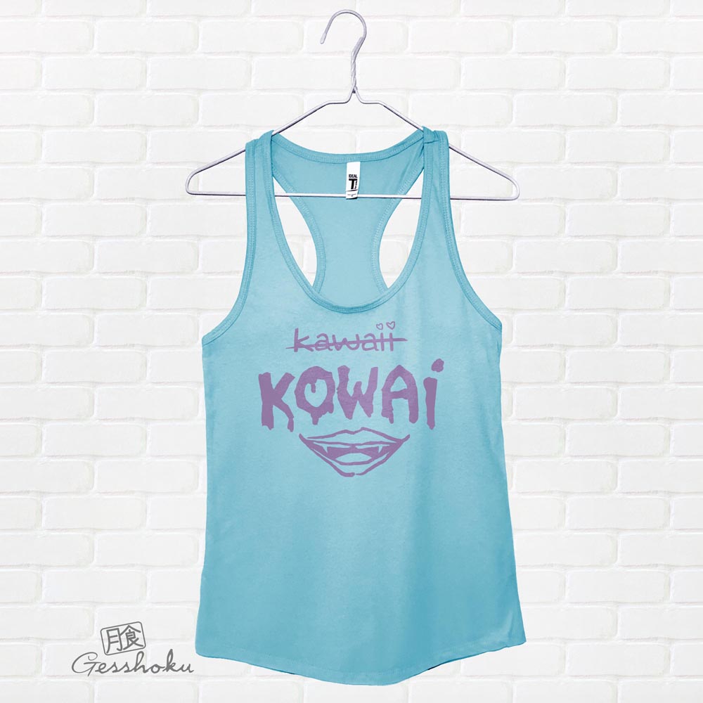 KOWAI Not Kawaii Flowy Tank Top - Light Blue