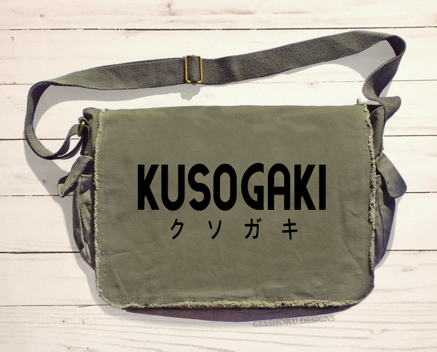 Kusogaki "Brat" Messenger Bag - Khaki Green