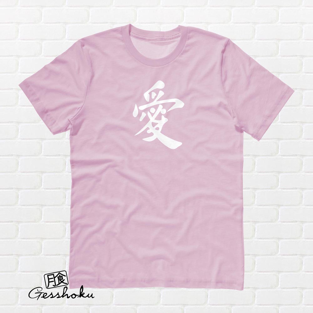 Japanese Love Kanji T-shirt - Light Pink