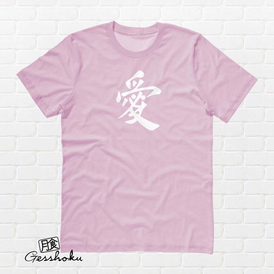 Japanese Love Kanji T-shirt - Light Pink