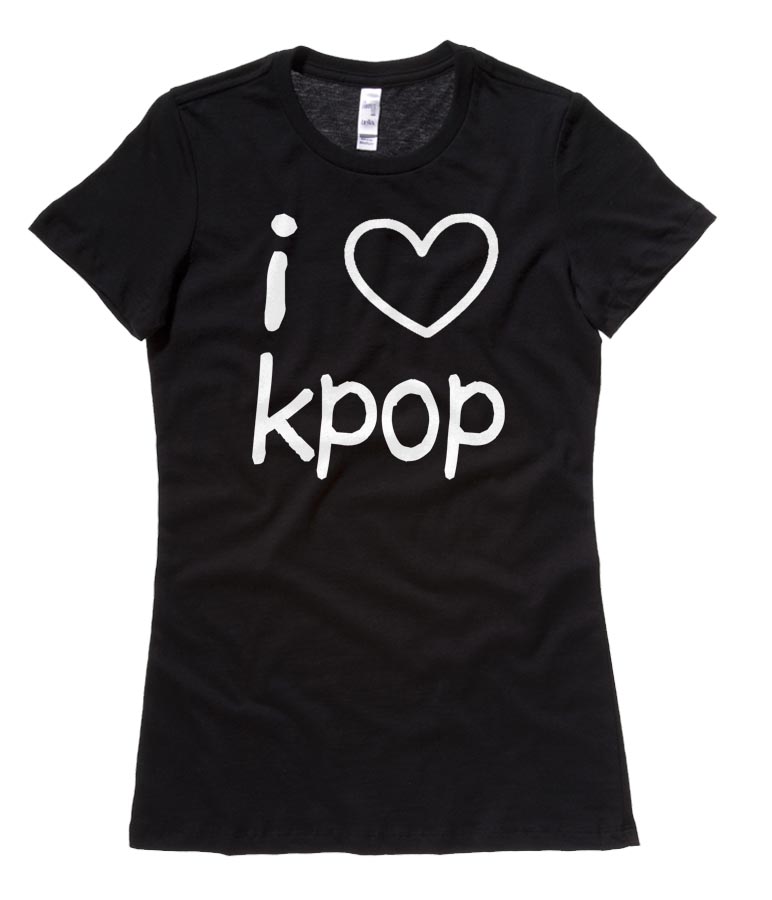 I Love Kpop Ladies T-shirt - Black