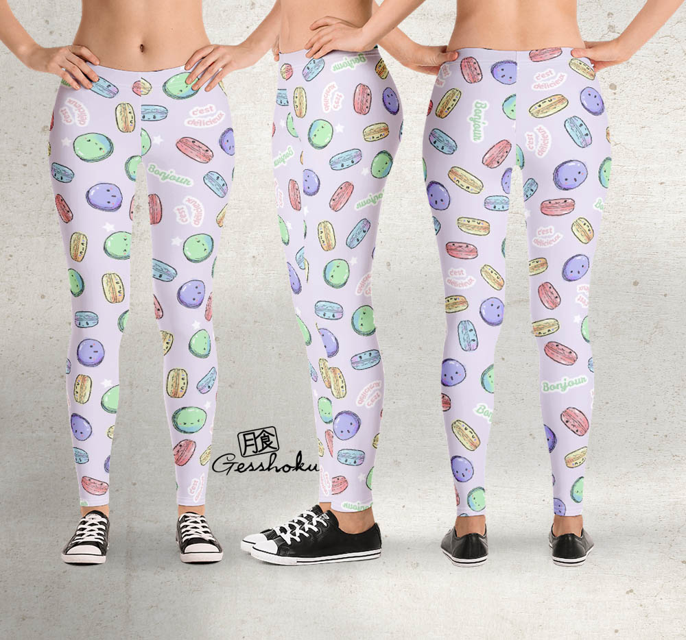 Delicious Macarons Pastel Leggings or Tights - Lavender