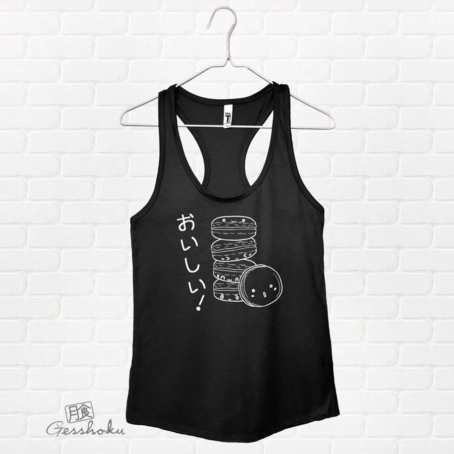 Delicious Macarons Racerback Tank Top - Black