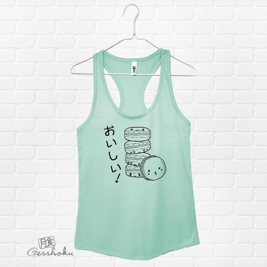 Delicious Macarons Racerback Tank Top - Mint