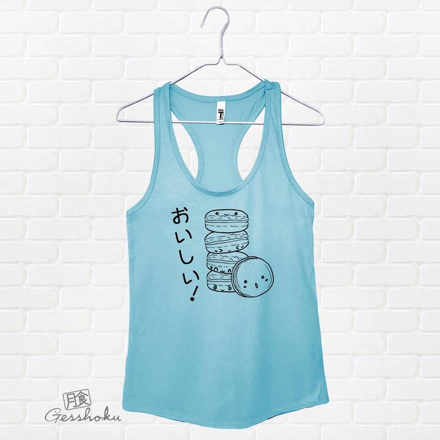 Delicious Macarons Racerback Tank Top - Light Blue